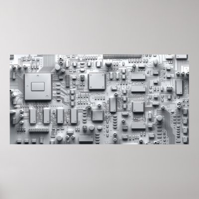 Abstract Circuit Board Posters by Inokos