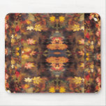 Abstract Collage Autumn Leaves Mousepad