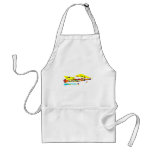 Abstract colourful clarinet graphic image design apron