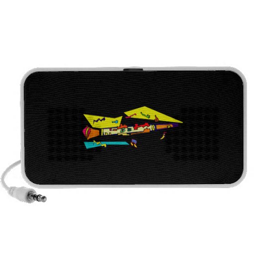 Abstract colourful clarinet graphic image design iPhone speakers