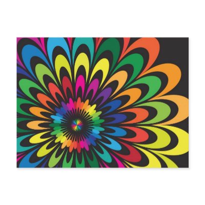 Abstract Colourful Flower. Post Card by anaroa7777
