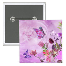Abstract Colourful Pink Purple Cute Butterfly