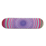Abstract Colourful TWIRLING SPIRAL OPTICAL ILLUSIO Skate Boards