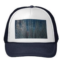 Abstract Construction of warehouse storage buildin Trucker Hat