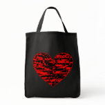 Abstract Crackle Heart Bag