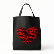 Abstract Crackle Heart Bag