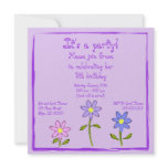 Abstract Daisies Kid's Party Invitation