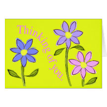 Abstract Daisies Notecard