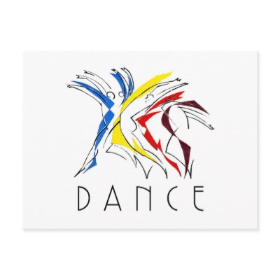 Abstract Dancers - Gotta Dance Post Cards by InsideOut_Tees