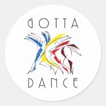 Abstract Dancers - Gotta Dance Round Sticker