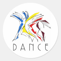 Abstract Dancers - Gotta Dance Round Sticker