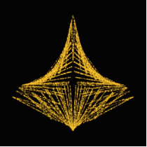 Abstract design, fiery amber and black. cut outs