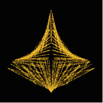 Abstract design, fiery amber and black. photo cutout