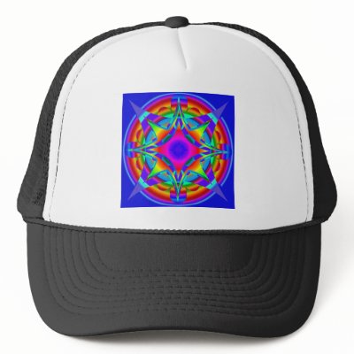 Abstract Design Fractal Geometric Hats by Something4All
