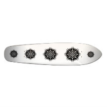 Abstract Design in Black Custom Skate Board