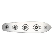Abstract Design in Black. Skate Deck