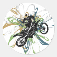 Abstract Dirt Bike Stickers