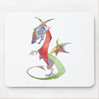 abstract dragon mouse pads by Windsprite17