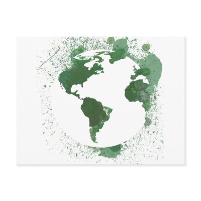 Abstract Earth Day Art Post Cards by EllesBaby