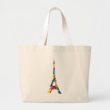Abstract Eiffel Tower, France, Paris Canvas Bag
