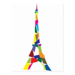 Abstract Eiffel Tower, France, Paris Postcard