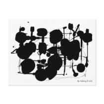 Abstract Expressionist Postcard