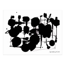 Abstract Expressionist Postcard