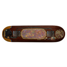 Abstract - Fabric Paint - String Theory Skate Deck