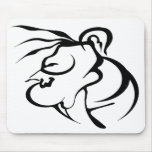 Abstract Face Tribal Tattoo mousepads