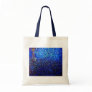 Abstract Fine Art Blue Lighthouse Painting Canvas Bags
