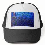 Abstract Fine Art Blue Lighthouse Painting Mesh Hat