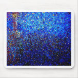 Abstract Fine Art Blue Lighthouse Painting Mouse Pad