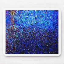 Abstract Fine Art Blue Lighthouse Painting Mouse Pad