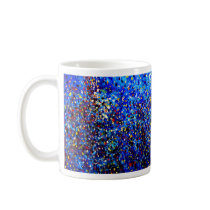 Abstract Fine Art Blue Lighthouse Painting Coffee Mugs