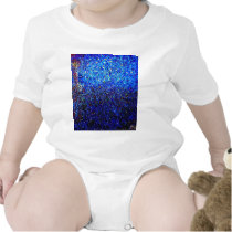 Abstract Fine Art Blue Lighthouse Painting Tshirt