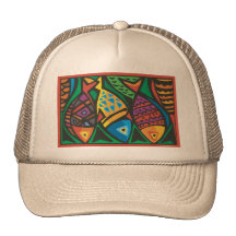 Abstract Fish Art Design Hat