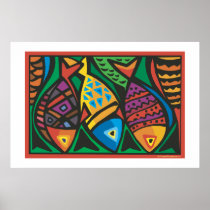 Abstract Fish Art Design Print