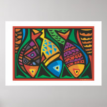 Abstract Fish Art Design Print