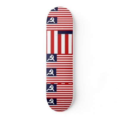 ABSTRACT FLAG DESIGN SKATE BOARD DECK by dogiron