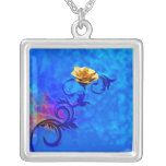 Abstract Floating Gold Necklace
