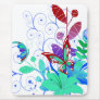 Abstract Floral and Butterflies Mousepads