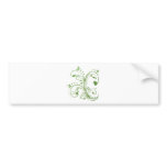 Abstract Floral Butterflies Design bumper stickers