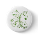 Abstract Floral Butterflies Design buttons