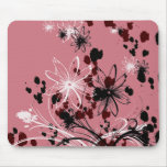 Abstract Floral Butterfly Mousepad