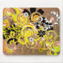 abstract floral design mouse mat