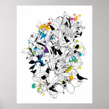 abstract floral design print