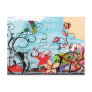 Abstract Floral Grunge Post Card