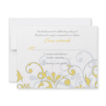 Abstract Floral Response Card Invitations