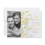 Abstract Floral Save the Date Card invitations