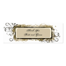 Abstract Floral Wedding Thank You Tags Business Card